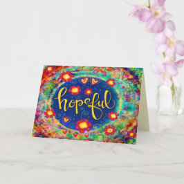 Hoopvol Plezier Bloemen Trendy Whimsical Kaart