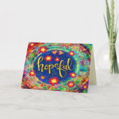 Hoopvol Plezier Bloemen  Trendy Whimsical Kaart (Voorkant)