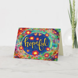 Hoopvol Plezier Bloemen  Trendy Whimsical Kaart