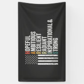 Hoopvolle Ambitieuze Veerkrachtige Radiant Harris  Spandoek (Verticaal)