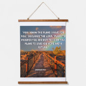 Hoopvolle bijbel Verse Jeremiah 29:11 Hangend Wandkleed (Voorkant)