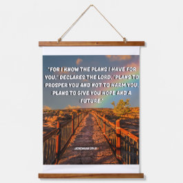 Hoopvolle bijbel Verse Jeremiah 29:11 Hangend Wandkleed