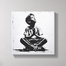 "Hoopvolle blik" Canvas Afdruk