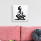 "Hoopvolle blik" Canvas Afdruk (Insitu (Woonkamer))