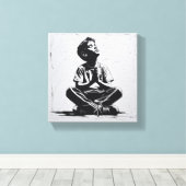 "Hoopvolle blik" Canvas Afdruk (Insitu (Houten vloer))
