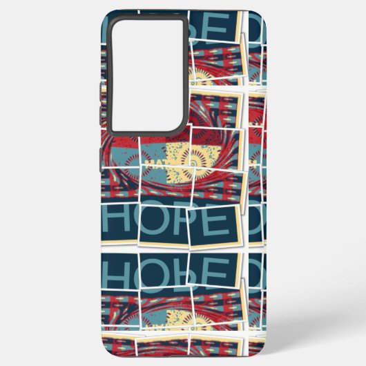 Hoopvolle elegantie: mooie zin Pop kunst Samsung Galaxy Hoesje (Achterkant)