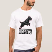 Hoopvolle hondenillustratie Mannen T-shirt (Voorkant)