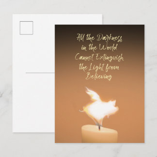 Hoopvolle Inspirerende Kaars met Vliegende Varken Briefkaart