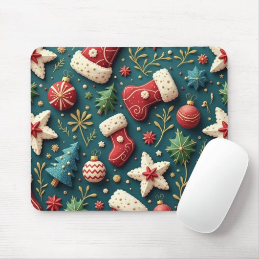 Hoopvolle kerstmousepad muismat (Met muis)