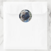 hoopvolle koe ronde sticker (Tas)