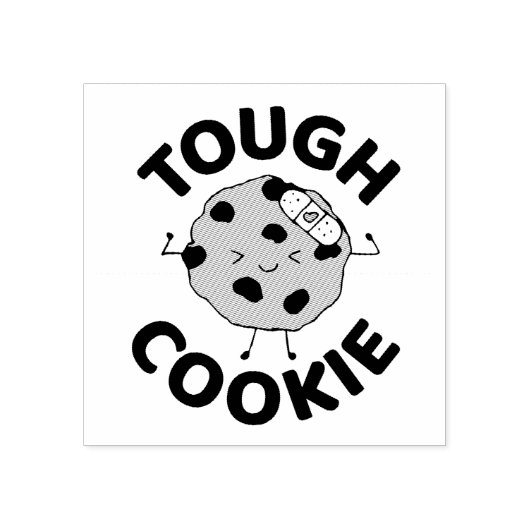 Hoopvolle koekjes, hoop dat je je beter kan voelen rubberstempel (Afrduk)