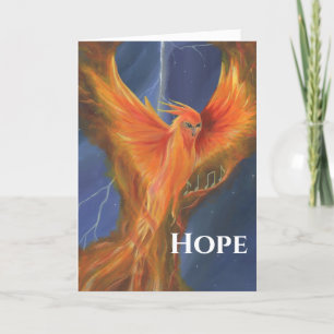 Hoopvolle Phoenix Card Feestdagen Kaart