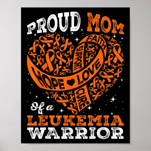Hoopvolle trotse moeder van een leukemie-strijder  poster (Voorkant)
