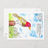 Hoopvolle vogel briefkaart (Voorkant / Achterkant)