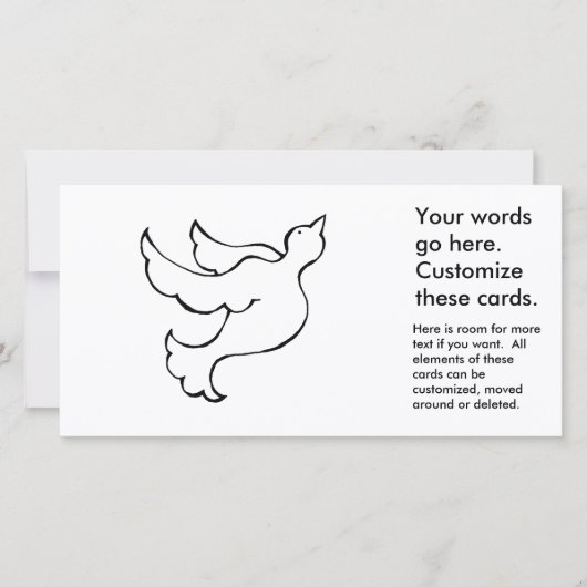 Hoopvolle vogelpik met eenvoudige tekenkunst (Voorkant)