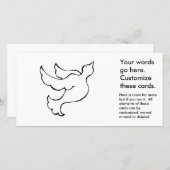 Hoopvolle vogelpik met eenvoudige tekenkunst (Voorkant / Achterkant)