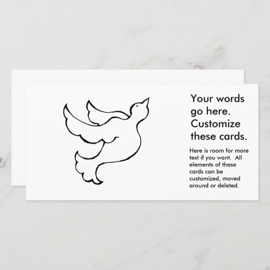 Hoopvolle vogelpik met eenvoudige tekenkunst (Voorkant / Achterkant)