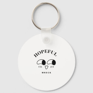 Hoopvolle Wrak Minimalistische Typografie Ontwerp Sleutelhanger