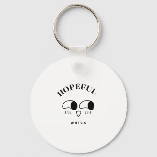 Hoopvolle Wrak Minimalistische Typografie Ontwerp Sleutelhanger