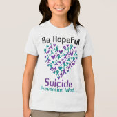 Hoopvolle Zelfmoordpreventie Bewustmaking Week 202 Tri-Blend Shirt (Voorkant)