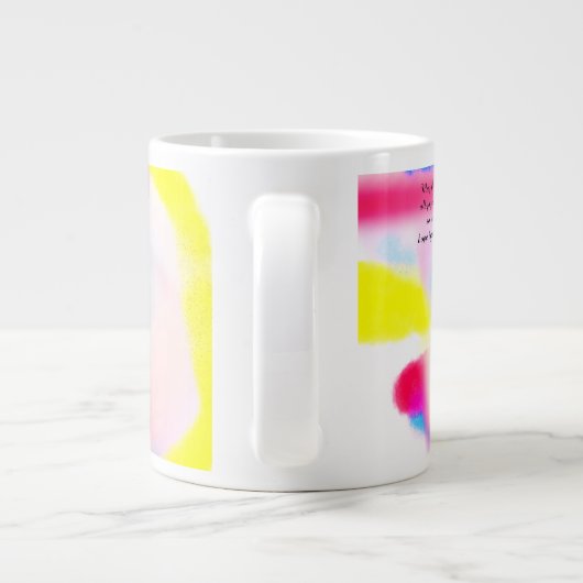 hoopvreugde grote koffiekop (Achterkant)