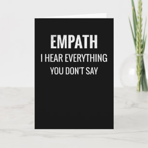 Hoor alles wat je niet zegt   Empath Empathie Kaart