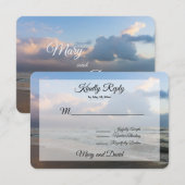 Hoor de golven bruiloft RSVP Kaart (Voorkant / Achterkant)