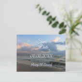 Hoor de Waves Wedding Briefkaart (Staand voorkant)