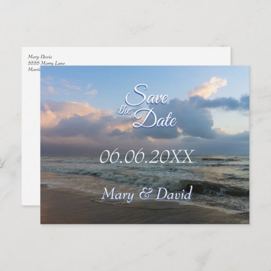 Hoor de Waves Wedding Briefkaart (Voorkant / Achterkant)