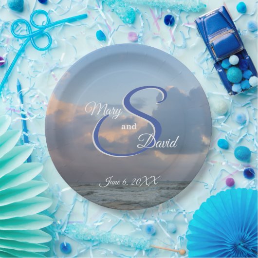 Hoor de Waves Wedding Papieren Bordje (Feest)