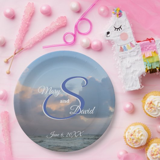 Hoor de Waves Wedding Papieren Bordje (Feest)