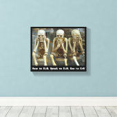 Hoor geen aambeeld, spreek geen aambeeld, zie geen canvas afdruk (Insitu (Houten vloer))