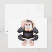 Hoor geen Kwaad-aap Briefkaart (Voorkant / Achterkant)