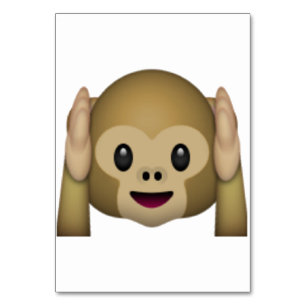 Hoor Geen Kwaad Aap - Emoji Kaart