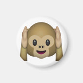 Hoor Geen Kwaad Aap - Emoji Magneet (Voorkant)