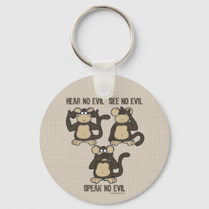 Hoor geen Kwaad apen - Nieuw Sleutelhanger