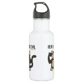 Hoor geen Kwaad apen - Nieuw Waterfles (Achterkant)