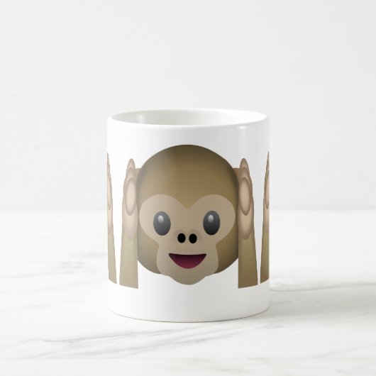 Hoor geen Kwaad Monkey Emoji Koffiemok (Center)