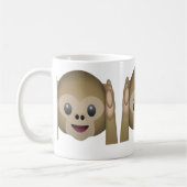 Hoor geen Kwaad Monkey Emoji Koffiemok (Links)