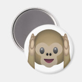 Hoor geen Kwaad Monkey Emoji Magneet (Voorkant / Achterkant)