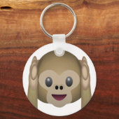 Hoor geen Kwaad Monkey Emoji Sleutelhanger (Voorkant)