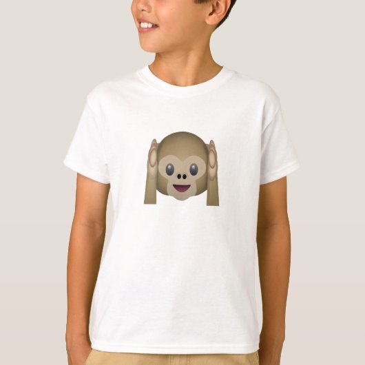 Hoor geen Kwaad Monkey Emoji T-shirt (Voorkant)