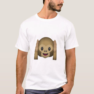 Hoor geen Kwaad Monkey Emoji T-shirt