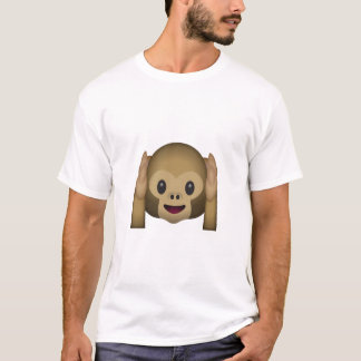 Hoor geen Kwaad Monkey Emoji T-shirt