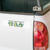 Hoor geen Kwaad Monkeys Greens Bumpersticker (Op Truck)