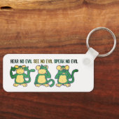 Hoor geen Kwaad Monkeys Greens Sleutelhanger (Voorkant)