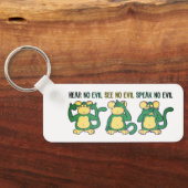 Hoor geen Kwaad Monkeys Greens Sleutelhanger (Achterkant)