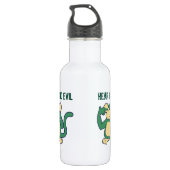 Hoor geen Kwaad Monkeys Greens Waterfles (Achterkant)