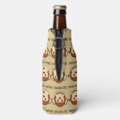 Hoor geen zwarte apen flesjeskoeler (Fles Achterkant)