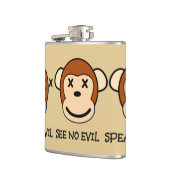 Hoor geen zwarte apen heupfles (Links)